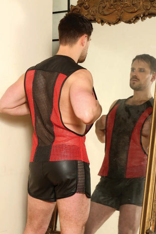 Perforated Muscle Tank Top