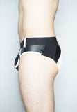 Classic Lthr Brief-B/W