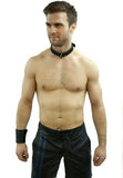 Leather Collar Looped with D-ring