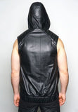 Leather Sport Hood Vest