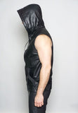 Leather Sport Hood Vest