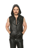 Leather Sport Hood Vest