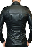 Police Leather Shirt- Long Slv