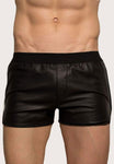 Athletic Leather Shorts