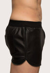 Athletic Leather Shorts