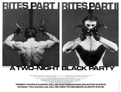Poster 1981, The Black Party feat photographer Robert Mapplethorpe