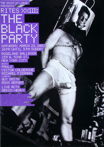 Poster 2002, The Black Party, The Saint at Large