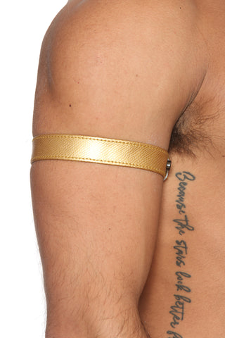 Gold Leather Armband