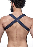 Crossed Back 1.5'' Denim Half Harness
