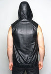 Leather Sport Hood Vest